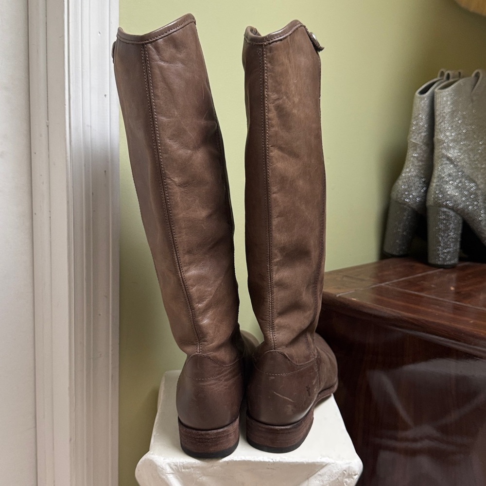 Frye Melissa Button 2 leather knee bootie - Picture 6 of 8